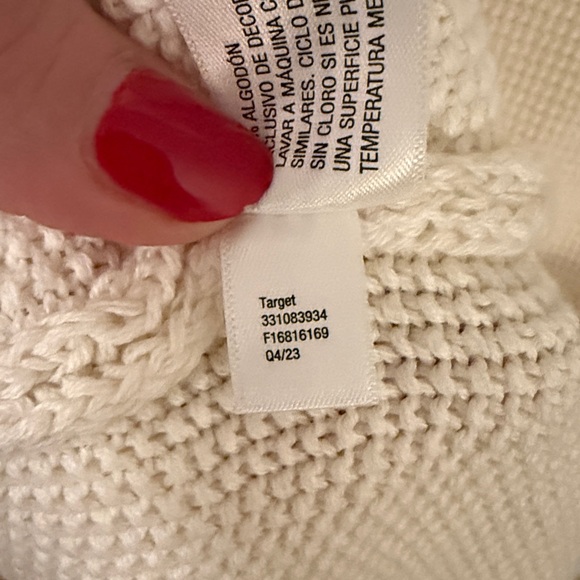 NEW Wild Fable Rosette Crochet Mini Dress Ivory 100% cotton - Picture 4 of 10